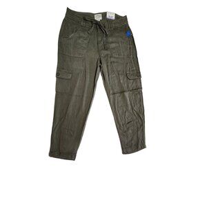 St Johns Bay Olive Night Cargo Pants 4P Womens Petite